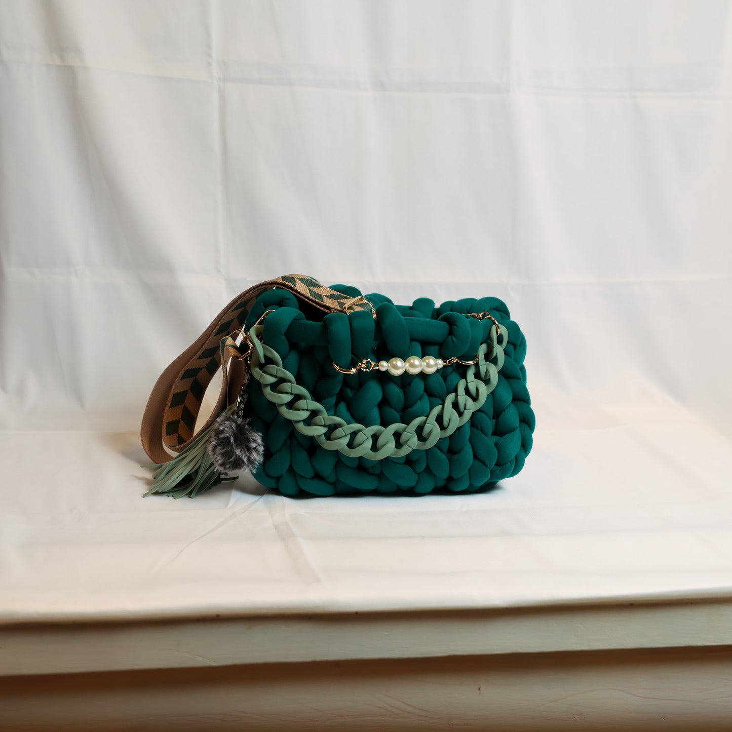 Chunky bag verde ottanio