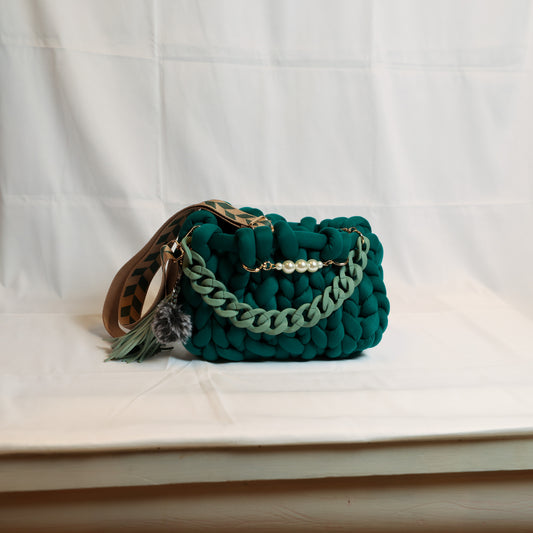 Chunky bag verde ottanio