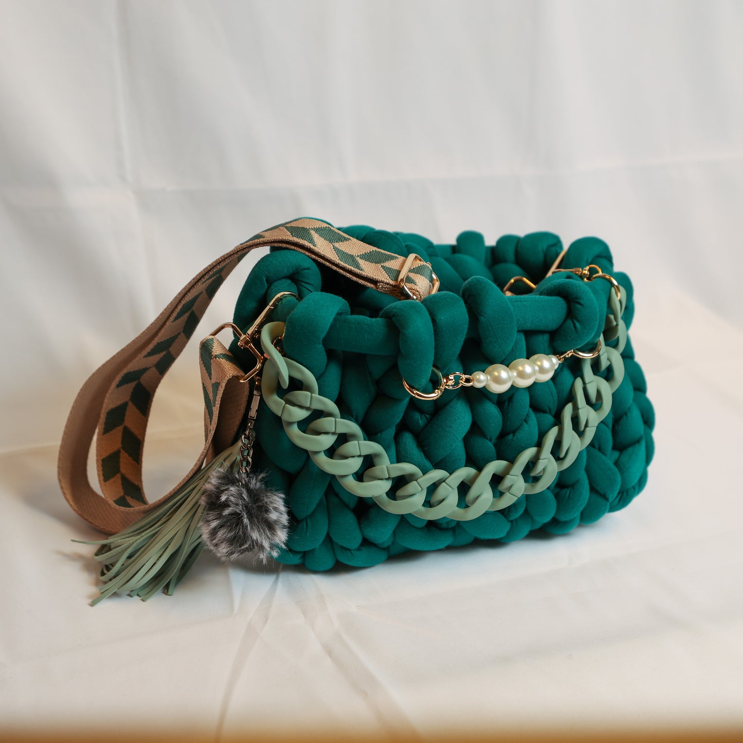 Chunky bag verde ottanio