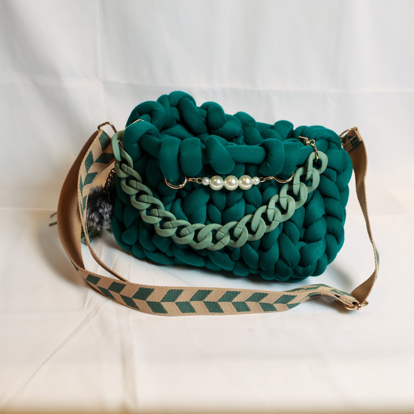 Chunky bag verde ottanio