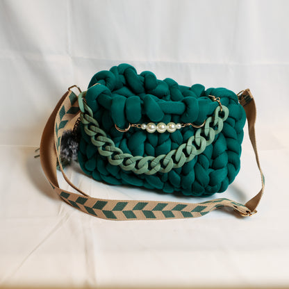 Chunky bag verde ottanio