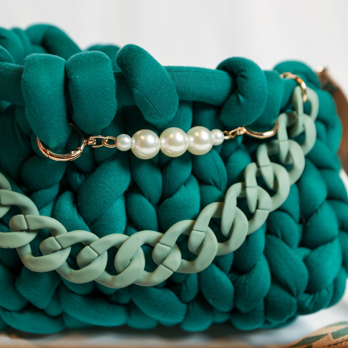 Chunky bag verde ottanio