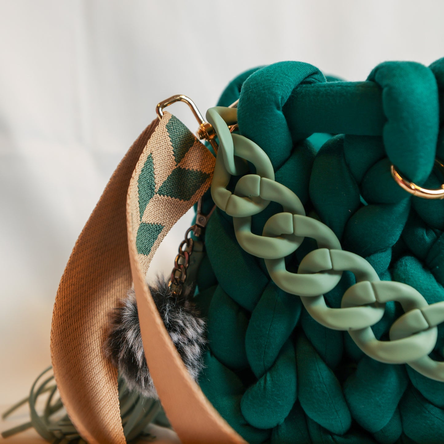 Chunky bag verde ottanio