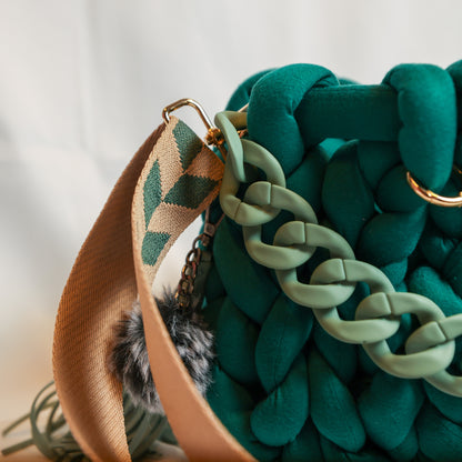 Chunky bag verde ottanio