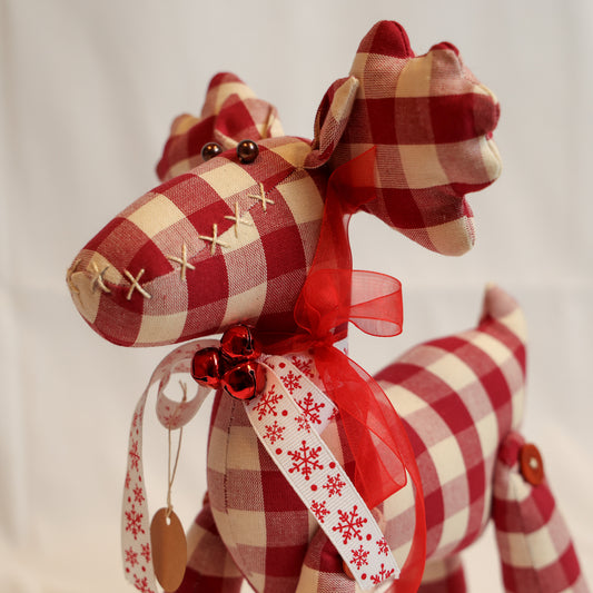 Renna in tessuto a quadri