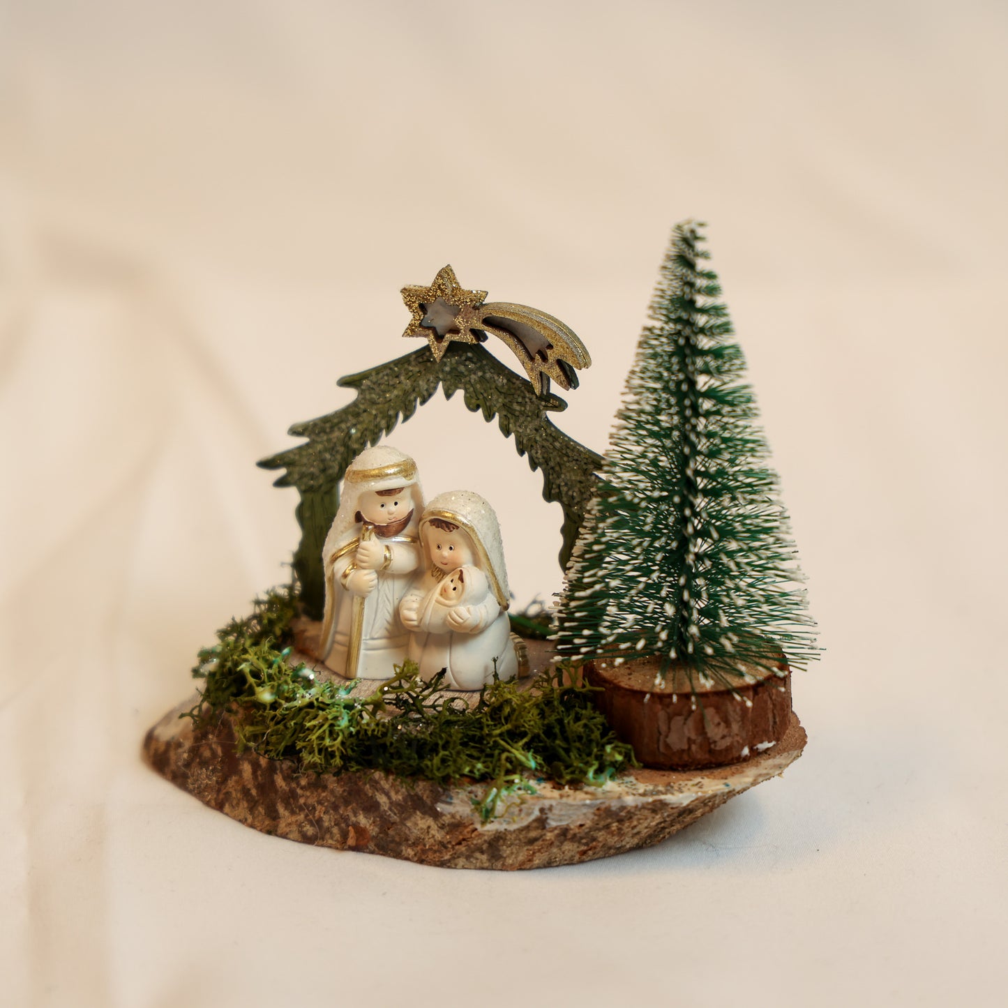 Mini presepe con stella cadente