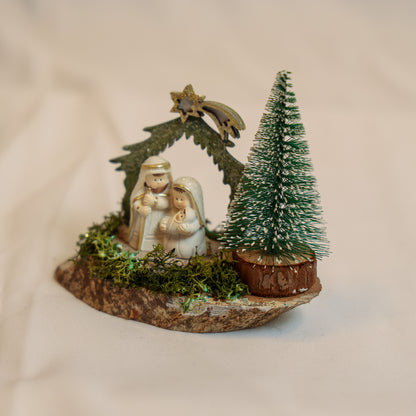 Mini presepe con stella cadente