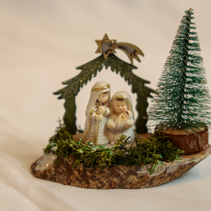 Mini presepe con stella cadente